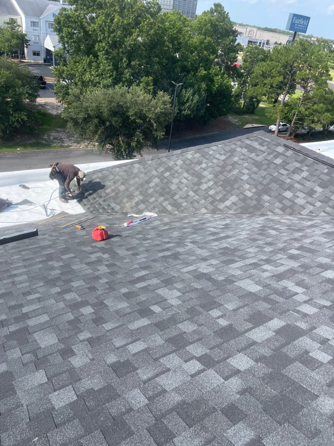Commercial Roofing Installation using Roof Replacement by American Roofing & Construction LLC