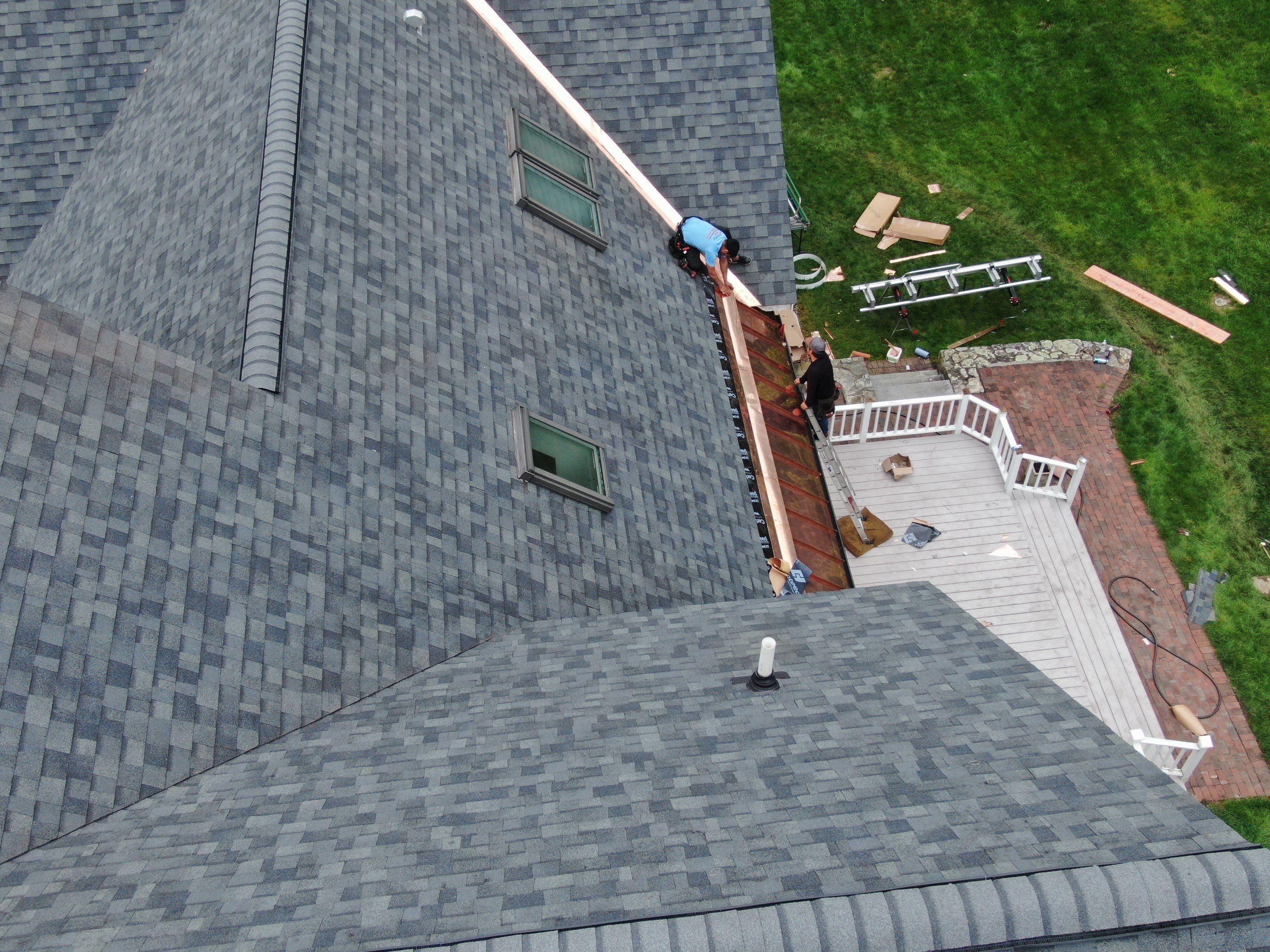 Roof Replacement with Owens Corning Shingles and Copper Flashing by Mighty Dog Roofing of Greater Middlesex County
