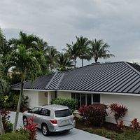 .032 Aluminum 1.5" Mechanical Seam Matte Black  by Total Roofing System The Metal Roof Experts