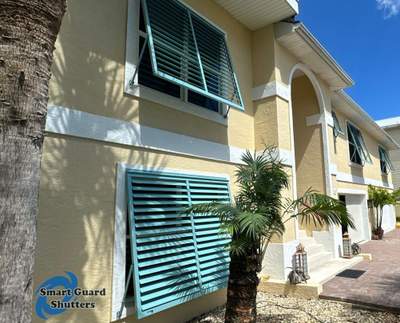 Impact Bahama Shutters in Pastel Turquoise