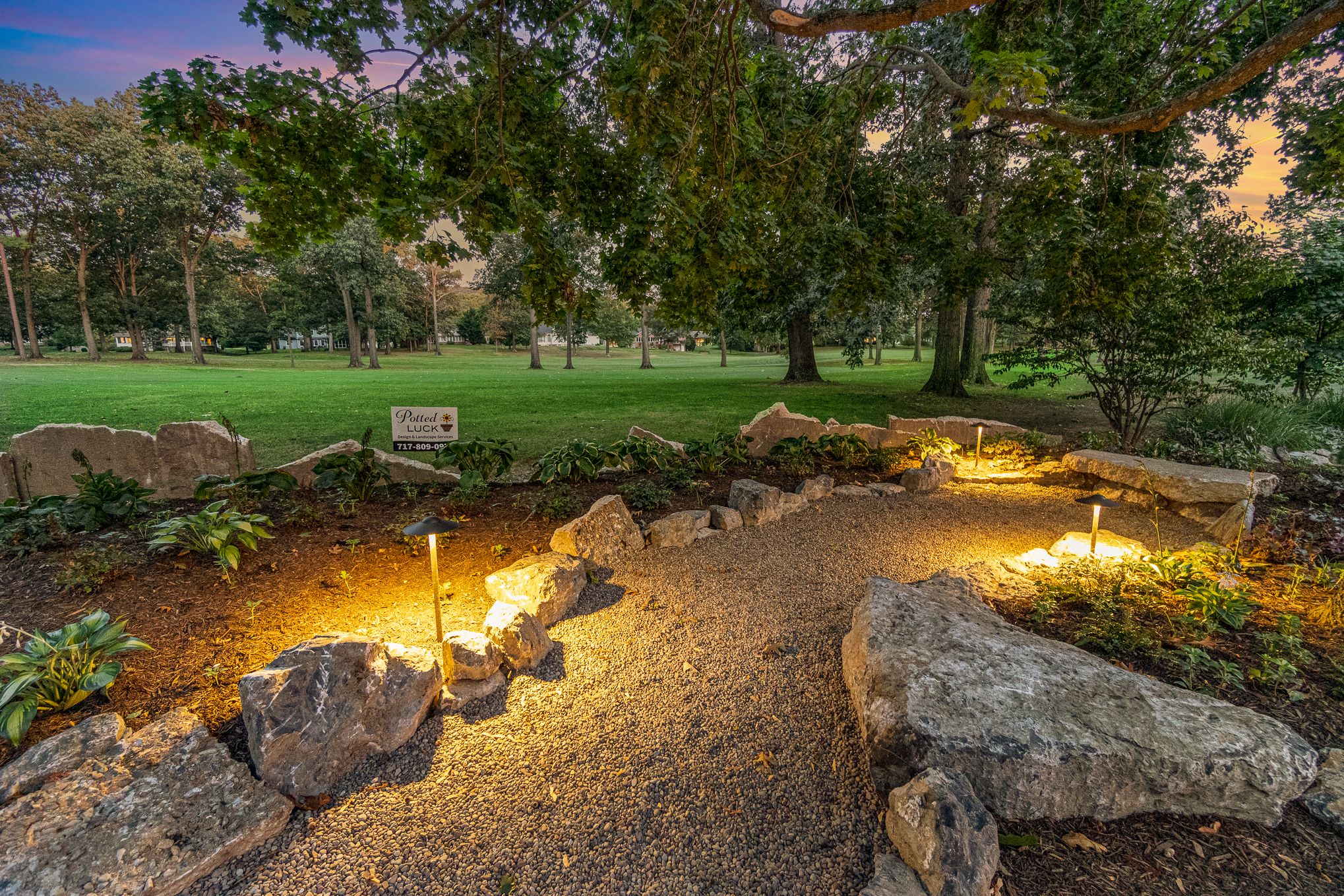 Penn National Project by Potted Luck Landscape