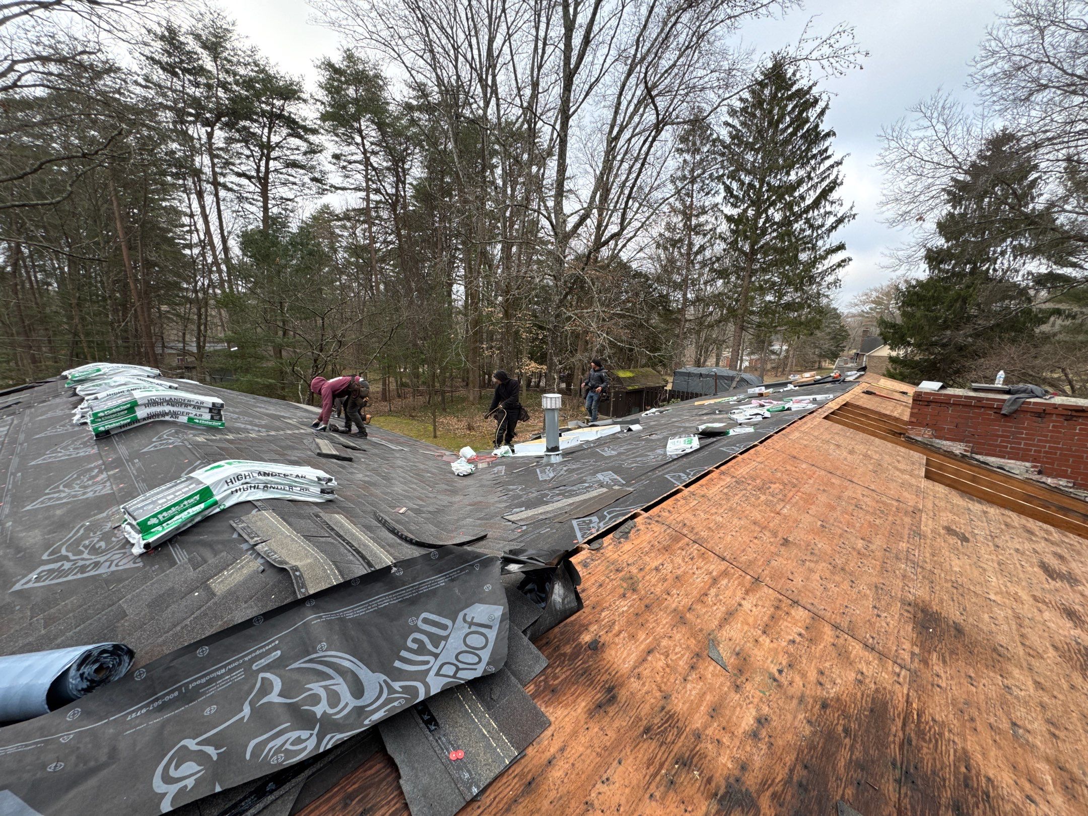 Residential Roofing Installation using Malarkey Vista AR Shingles (Black Oak) by Koontz Construction