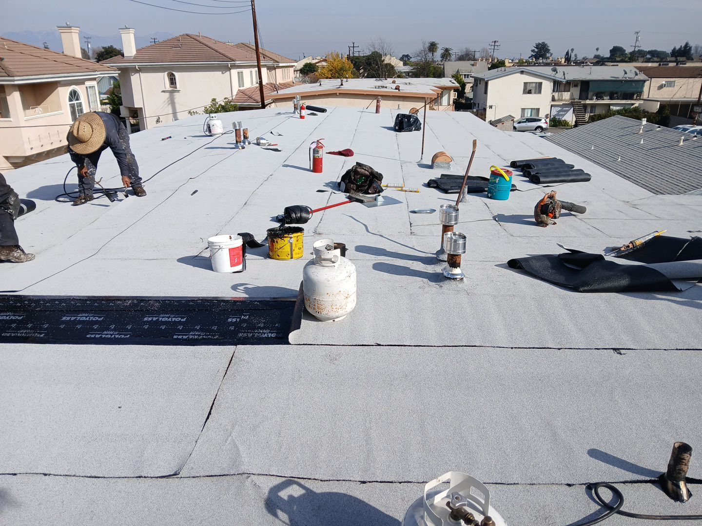 Commercial Roofing Installation using CertainTeed GTA Modified Bitumen System by Hull Brothers Roofing