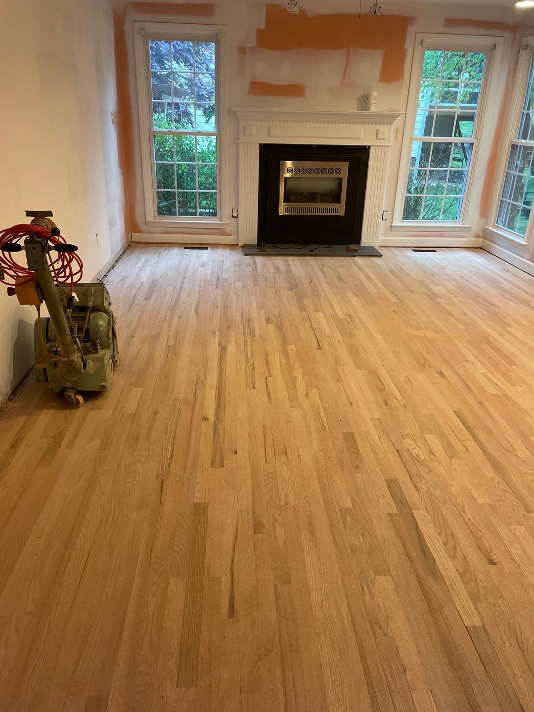 Red oak floor refinishing by Accent Custom Floors
