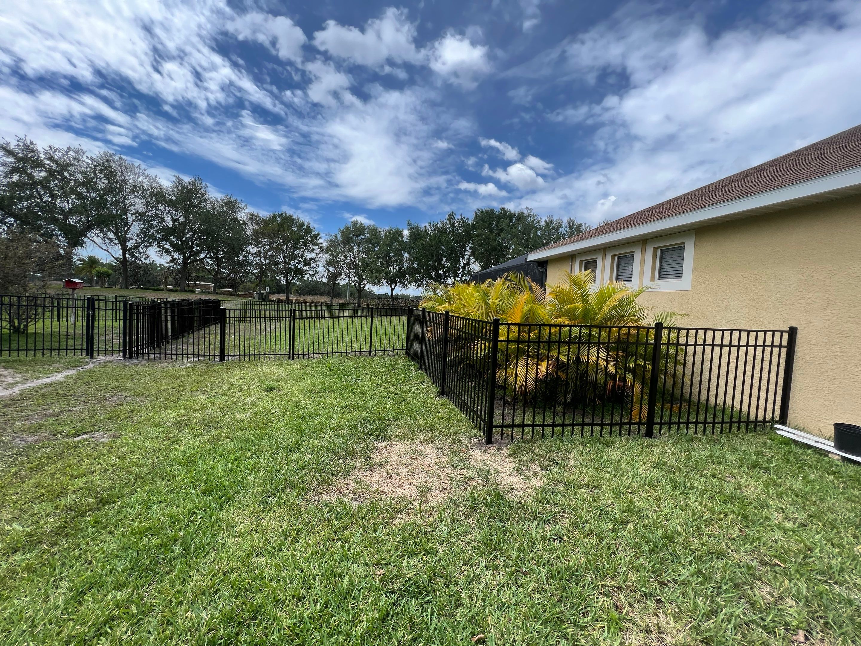 Aluminum Fence Installation using Black 3 Rail Aluminum Fence by Asap fence and gates, LLC
