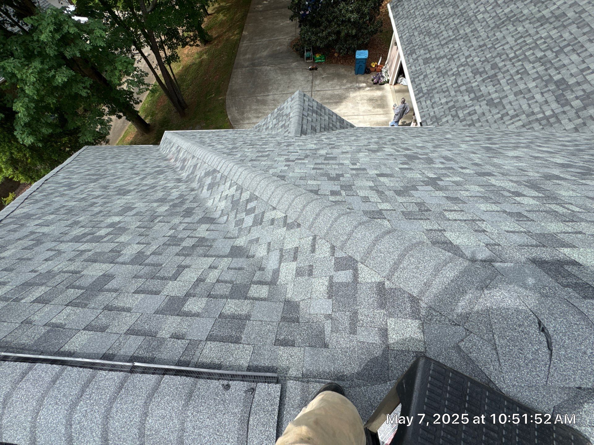 Residential Roof Replacement with Owens Corning Duration Architectural Shingles and 5 Velux Skylights in Charlotte, North Carolina by Merritt Roofing LLC