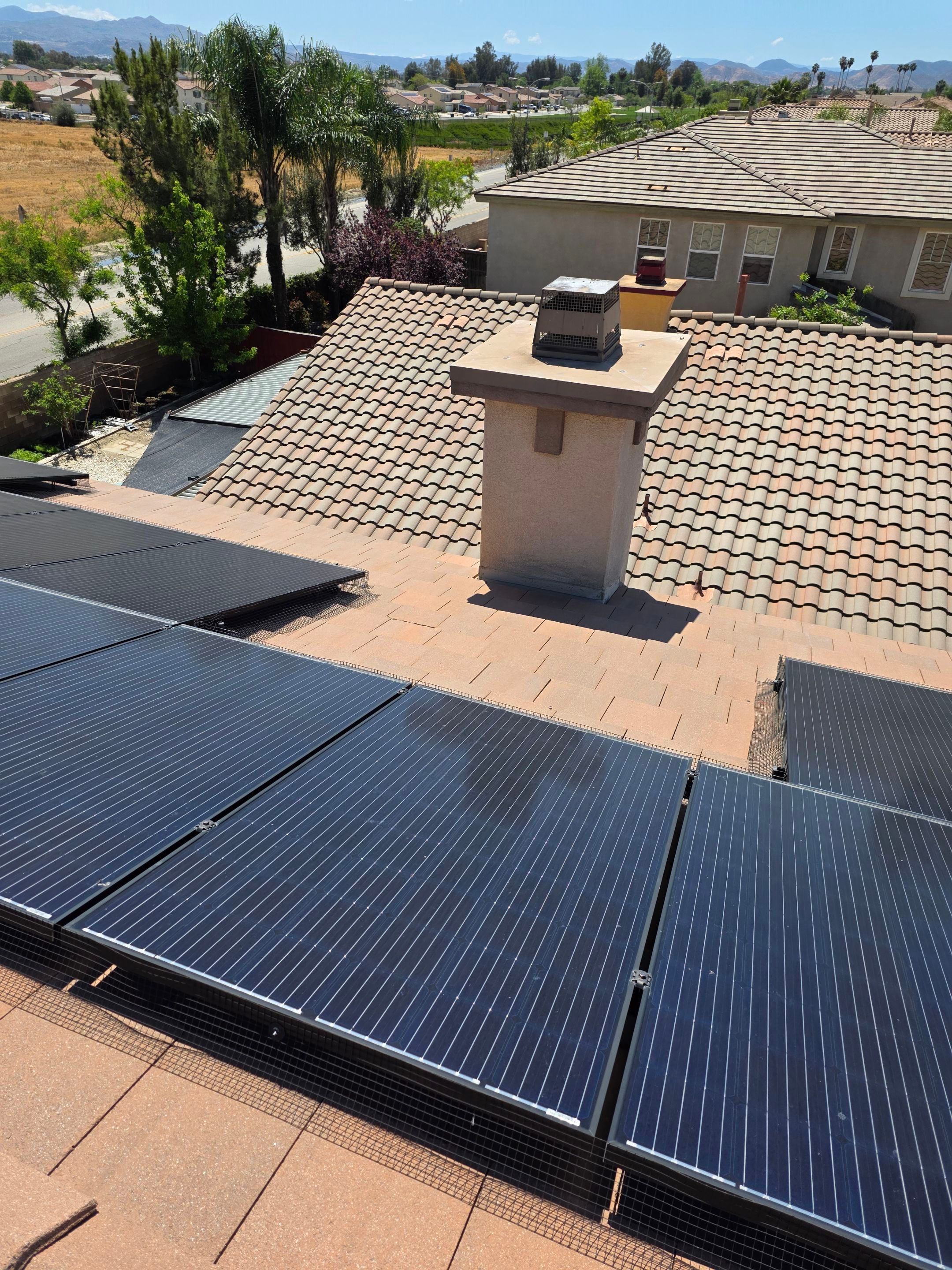 Complete Concrete Tile Roof Replacement and Solar Integration in San Jacinto by Reliable Roofing San Diego Inc.