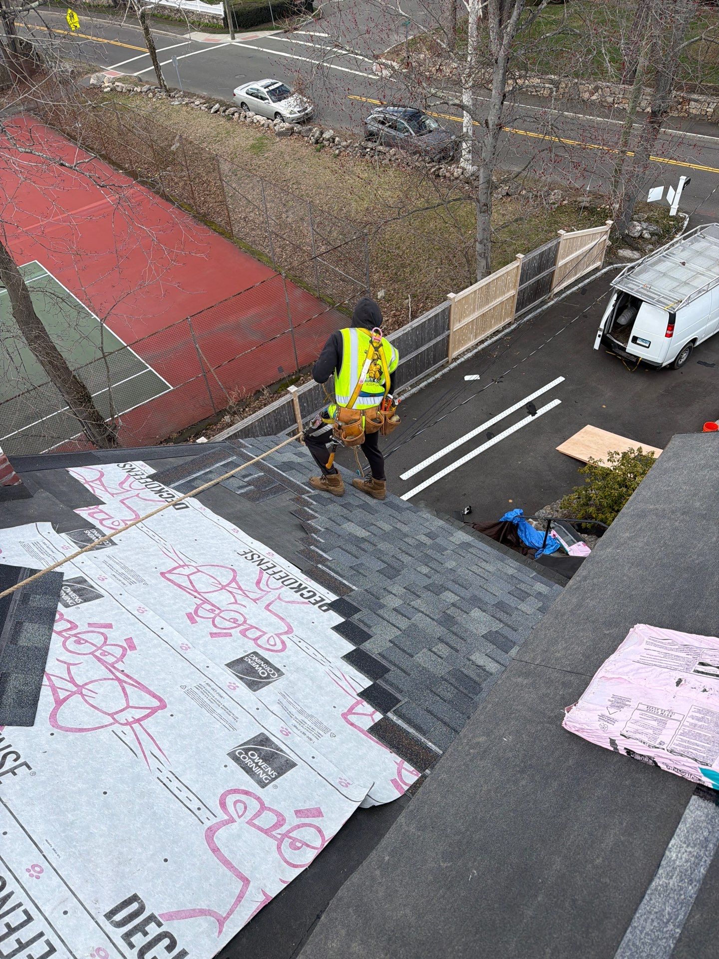 Owens Corning Duration Flex: Estate Gray in Greenwich by Golden Shield Roofing