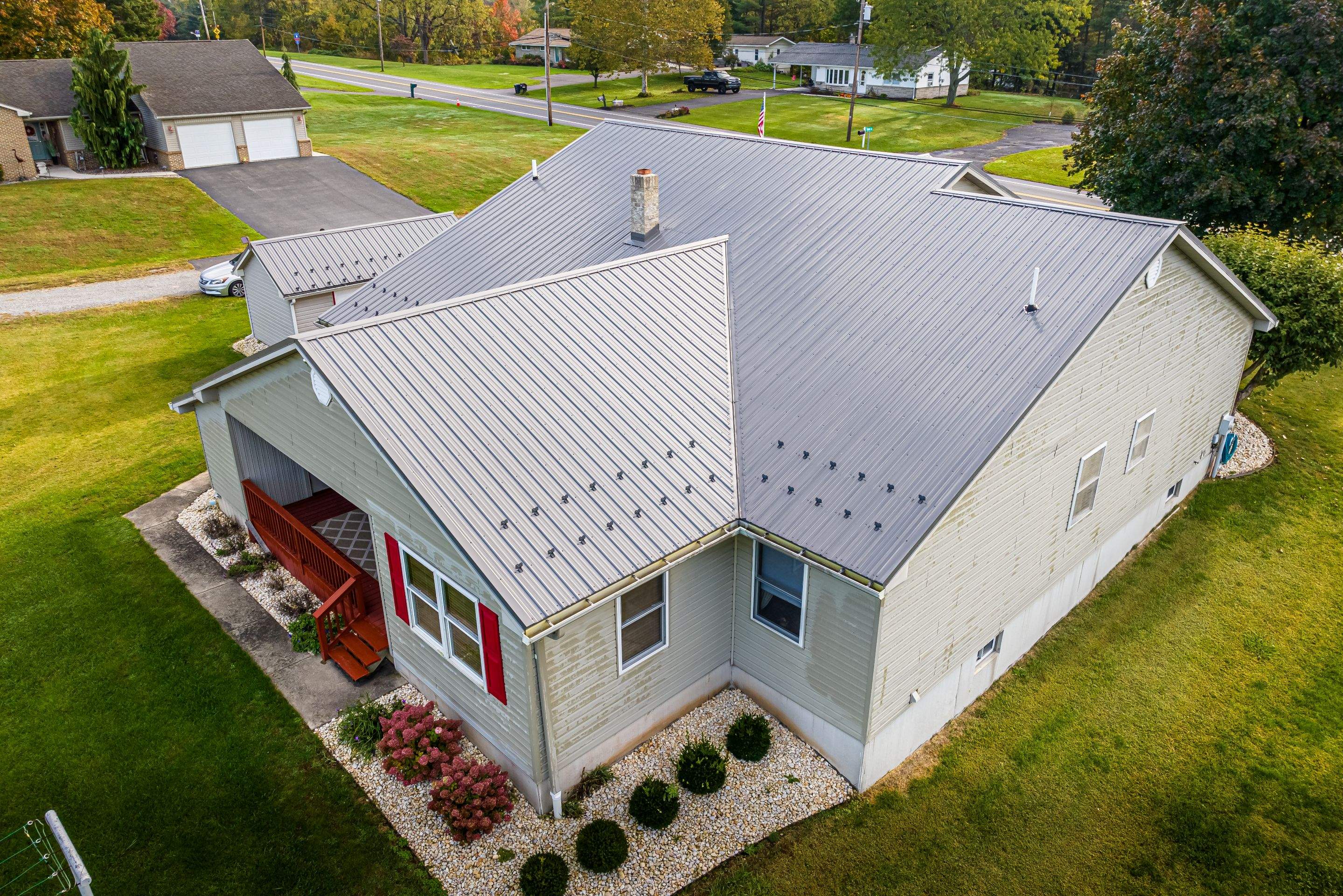 Metal roof-charcoal by Esh Builders