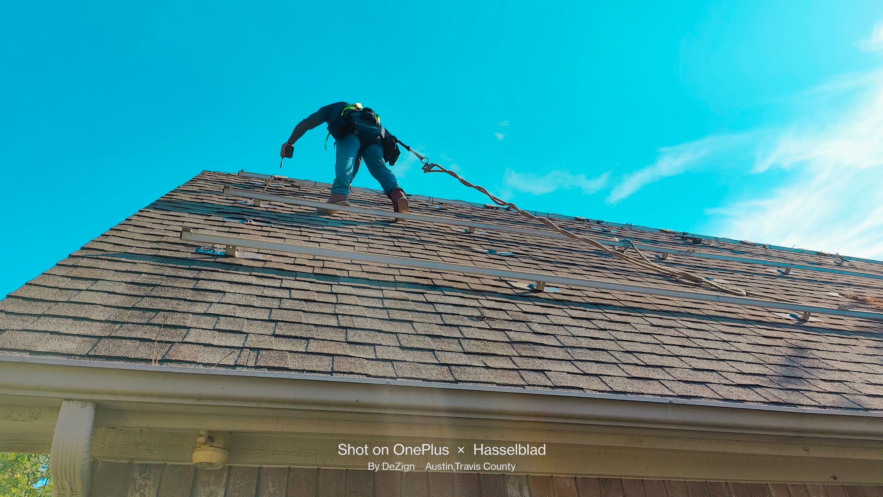 Residential Roofing Installation using IKO Dynasty Class 3 IR Granite Black by DeZign Roofing & Exteriors