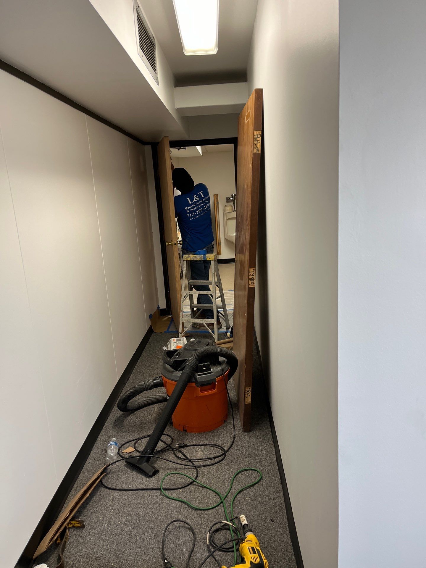 Commercial Remodel with Door Replacement  by L&T General Contractors and Restoration INC
