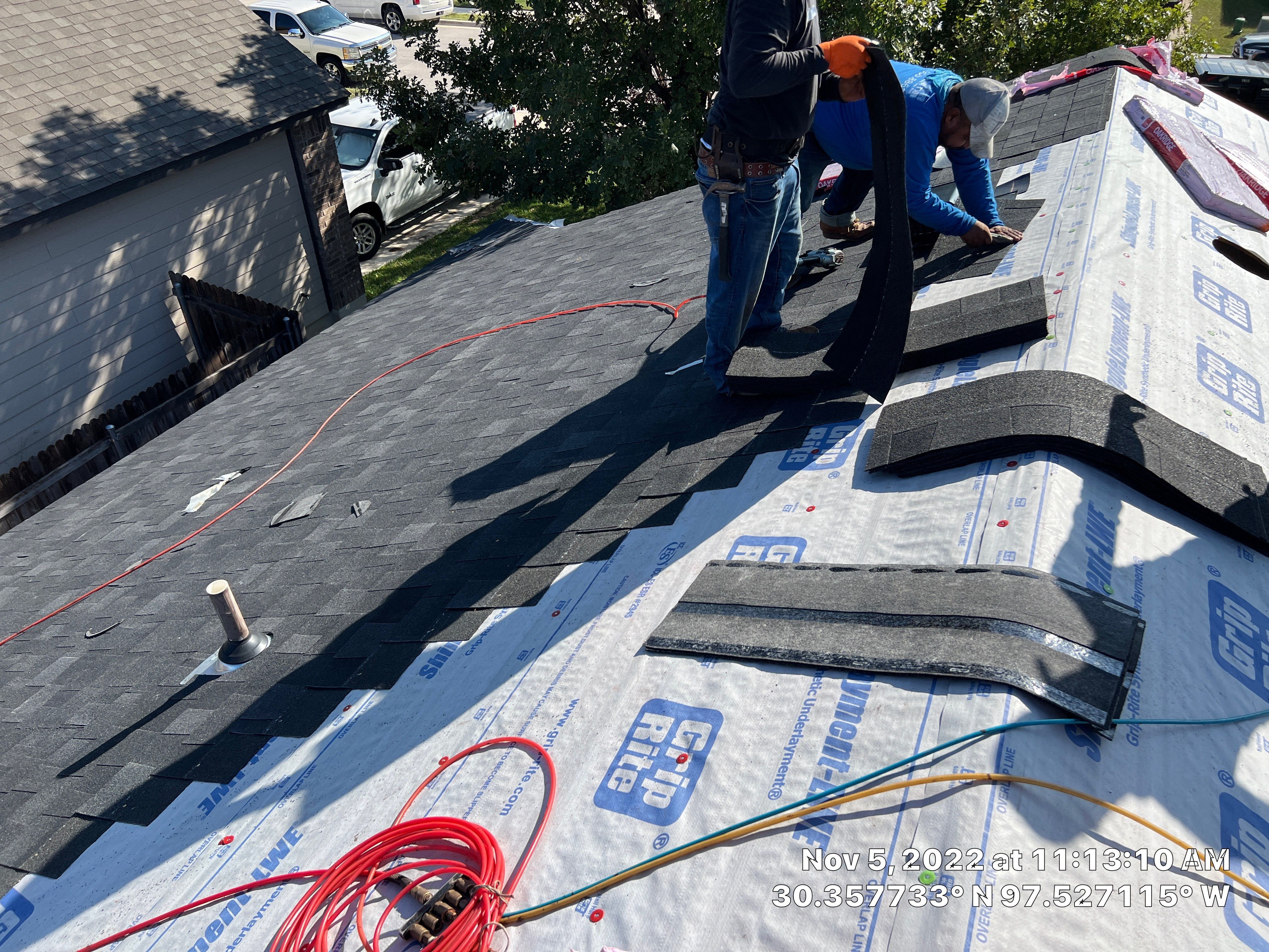 Asphalt Shingle Roof Replacement and Window Glazing in Manor by Caliber Restoration LLC