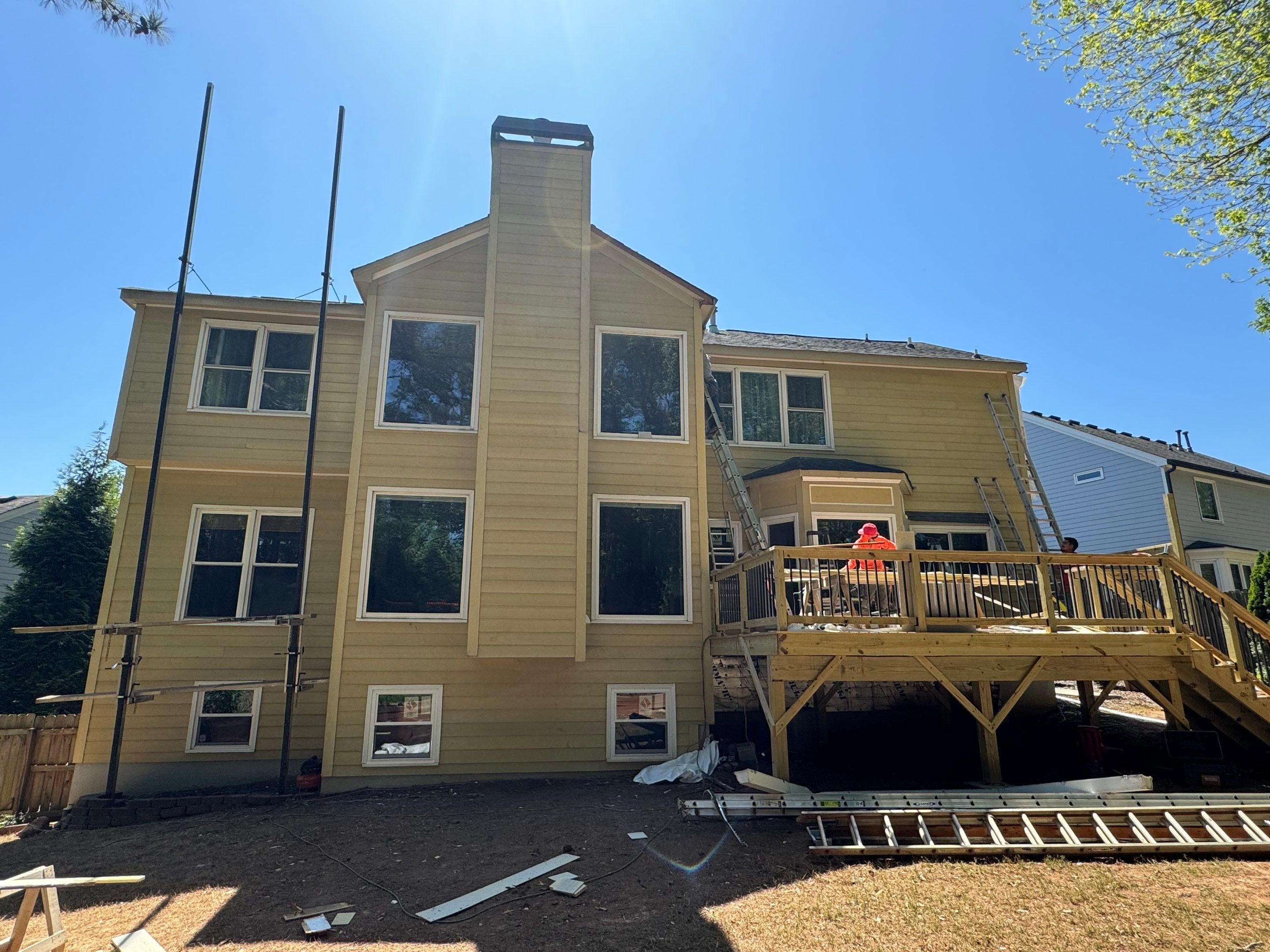 Full Exterior Siding Replacement and Custom Deck in Johns Creek by Swift Home Renovations 