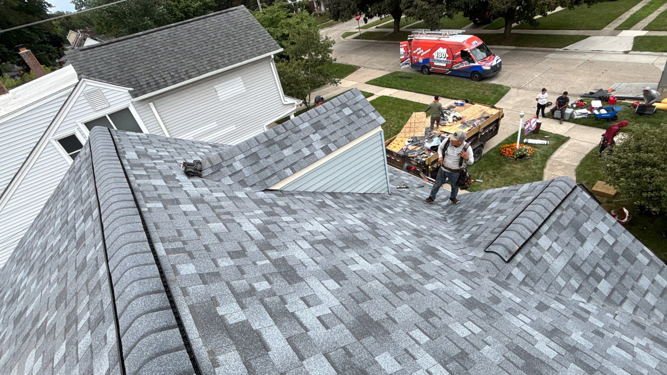 Roof Replacement using Owens Corning Slatestone Gray by 180 Contractors