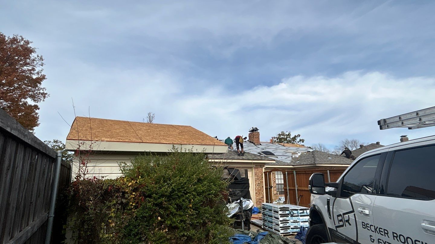 Residential Roofing Installation using IKO Dynasty class 3 hail resistant shingles by Becker Roofing and Exteriors
