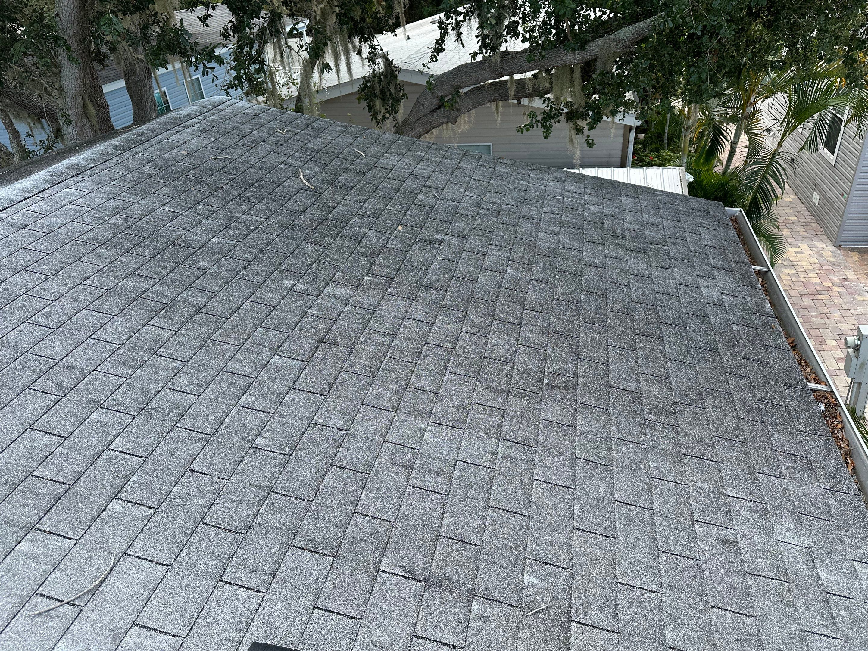 Roof Soft Wash for Double-Wide Manufactured Home in Fisherman’s Cove RV Park, Terra Ceia, FL by Sunshine AquaWash