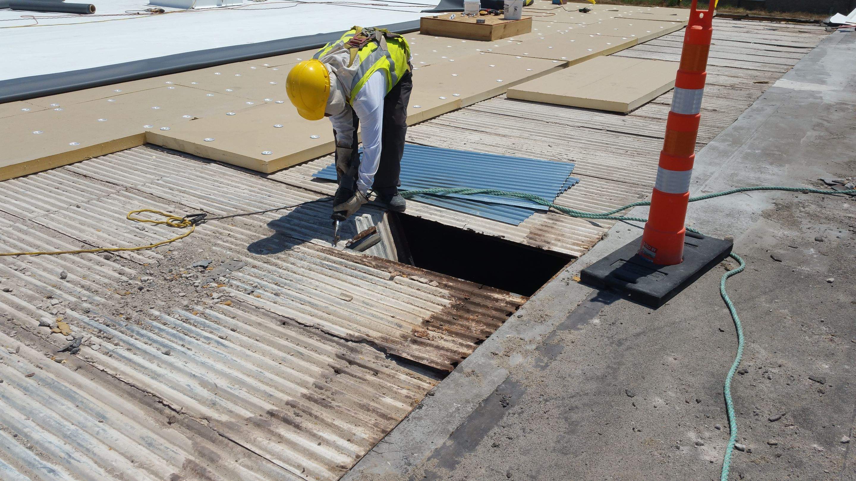 Massive Storm Damage Project - Factory in Arlington by First United Roofing & Construction
