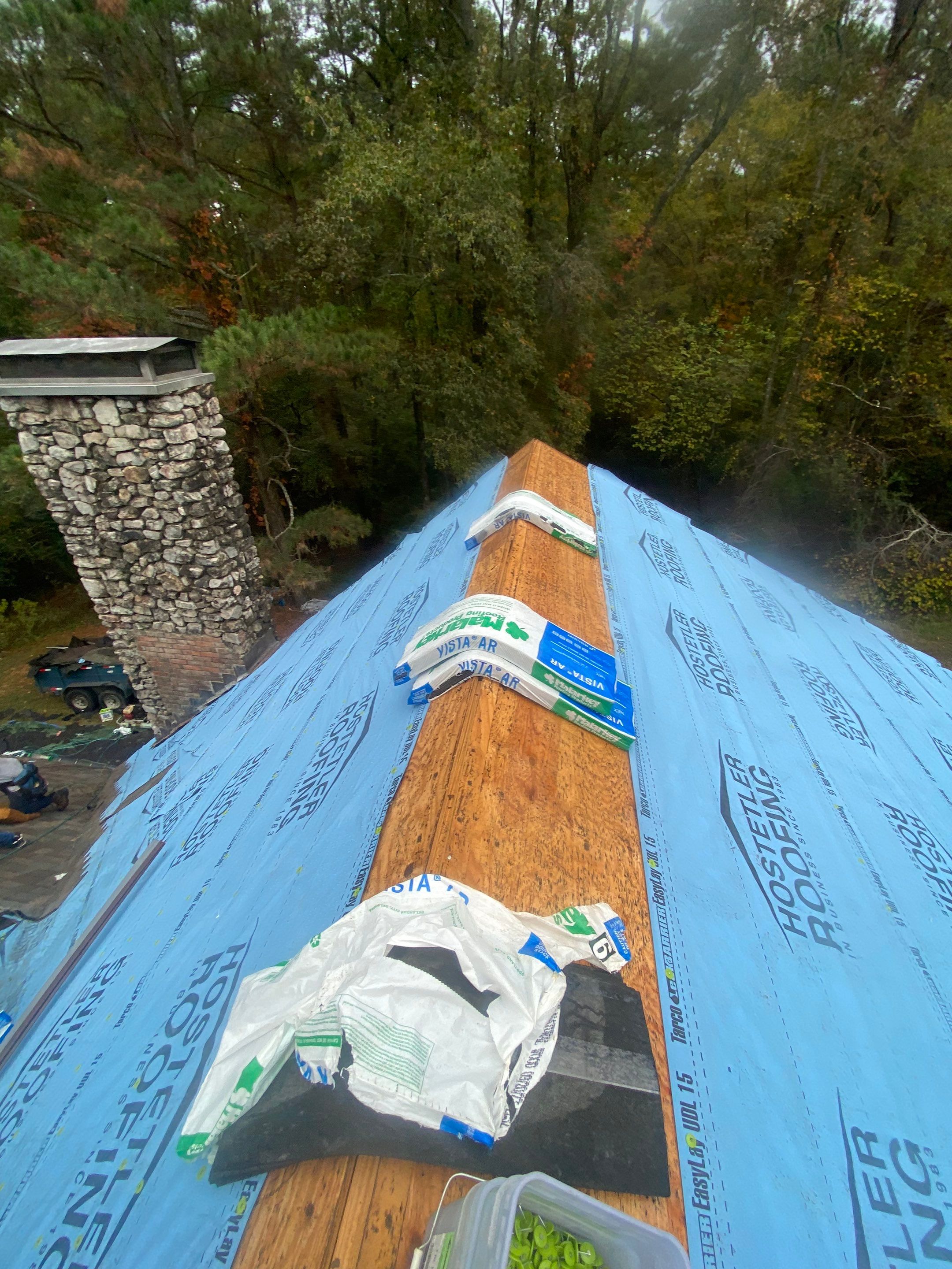 Residential Roofing Repair using Malarkey Highlander: Natural Wood by Hostetler Roofing