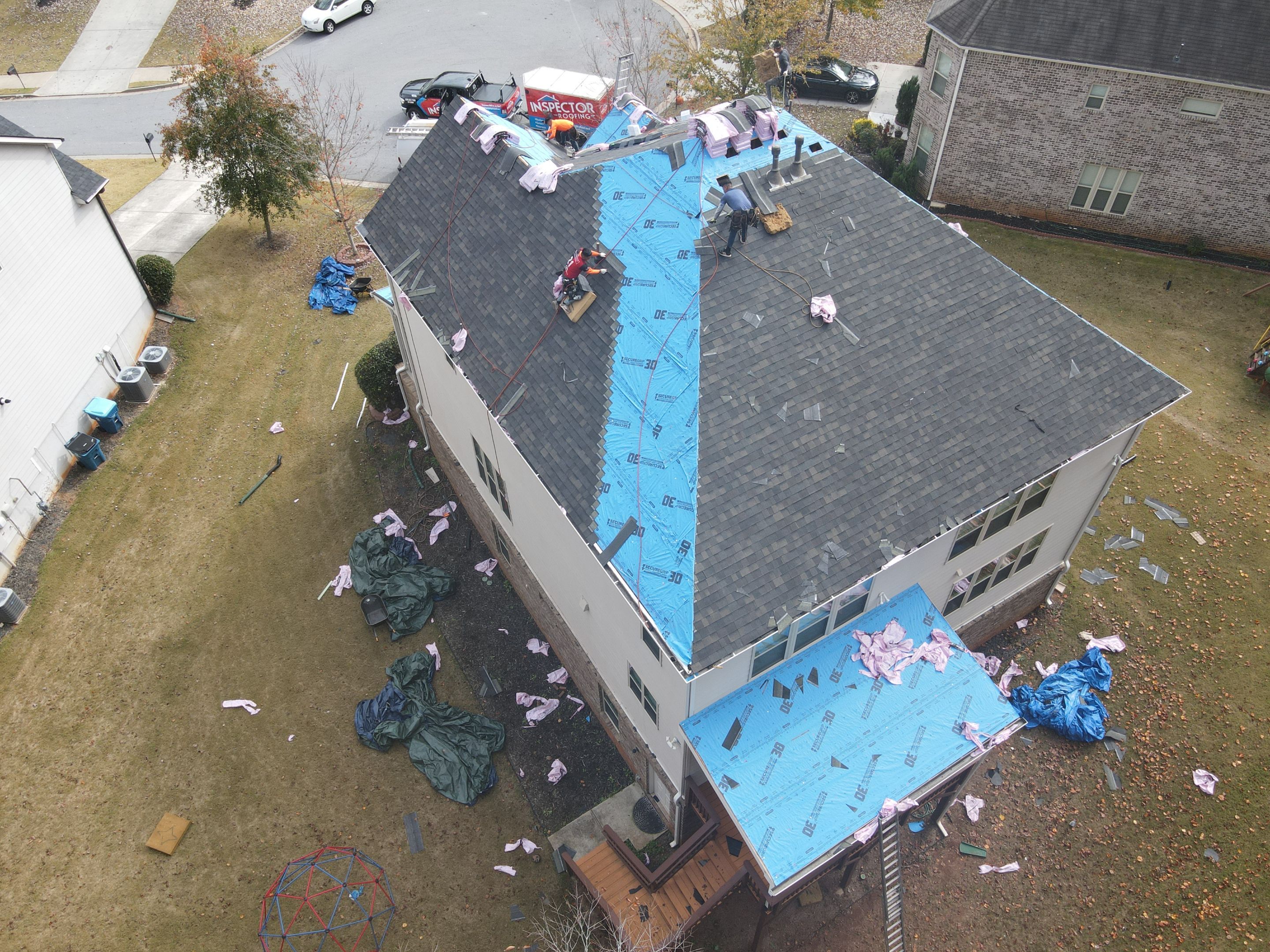 Residential Roofing Installation using Owens Corning by Inspector Roofing and Restoration