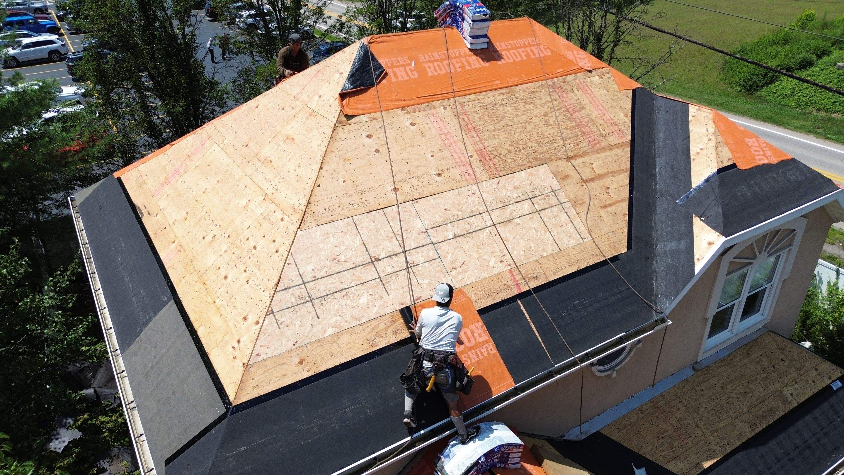 Residential Roofing Installation using GAF Timberline HDZ Pewter Gray by Rainstoppers Roofing