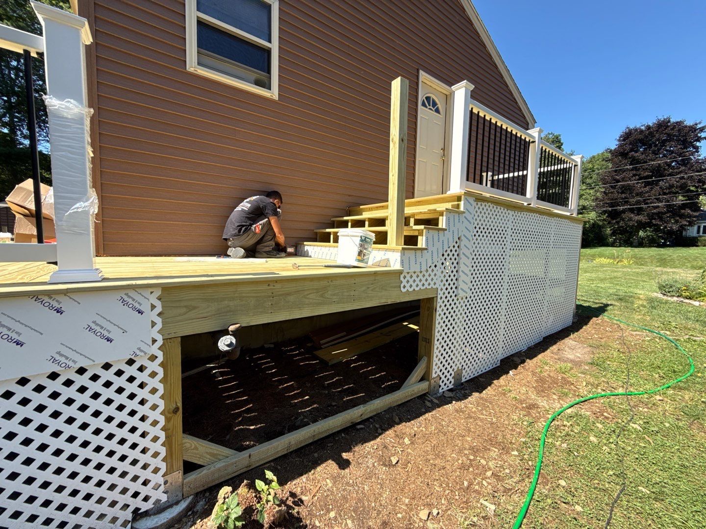 Custom Pressure-Treated Deck and Accessible Ramp Installation in York by Sensible Home Solutions