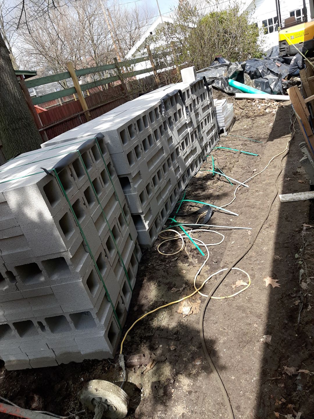 Basement Wall Rebuild with Exterior Waterproofing by Toledo Basement Repair