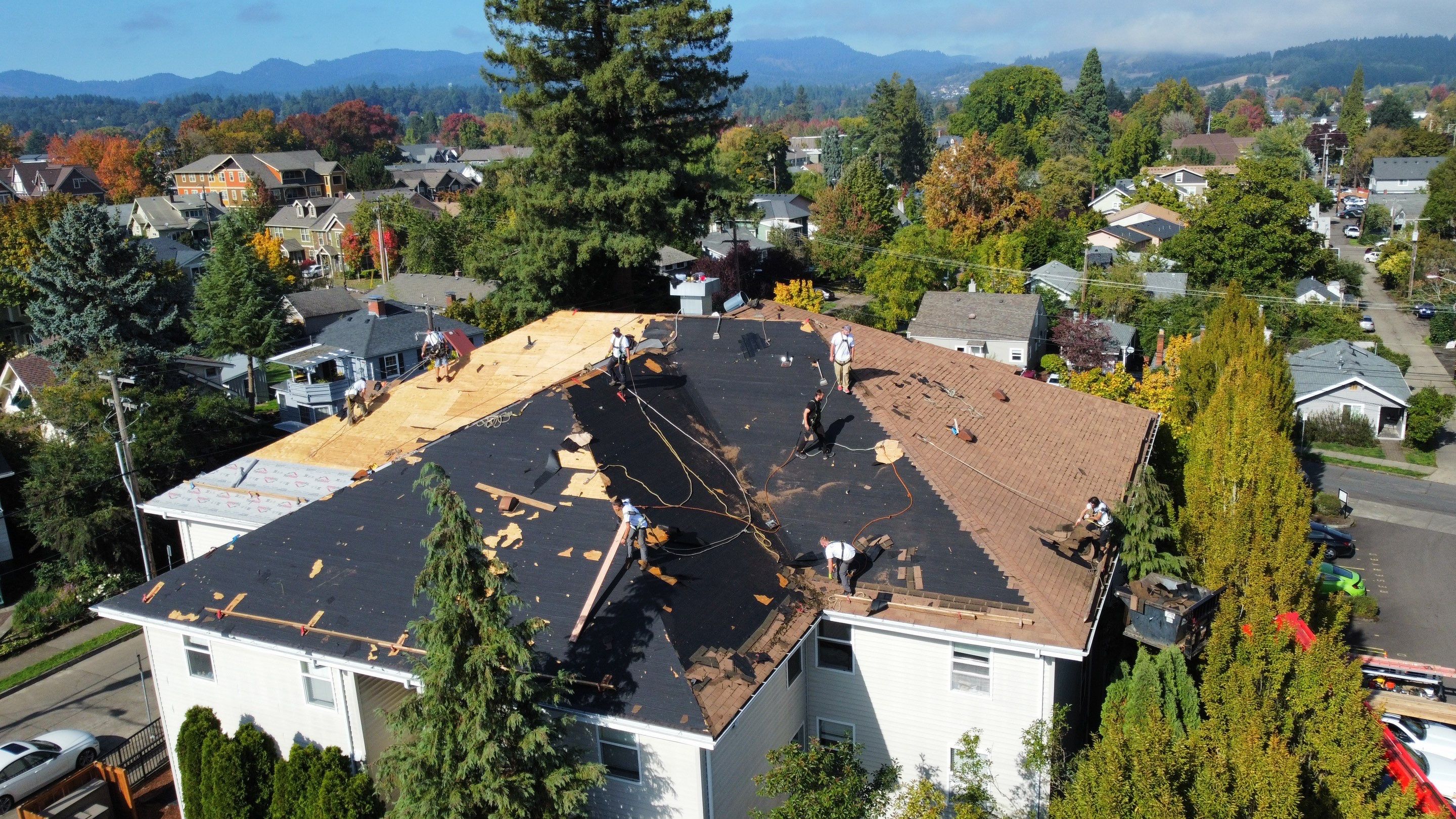 Commercial Roofing Installation using IKO Dynasty (Color: Biscayne) by Orezona Building & Roofing Company, Inc.