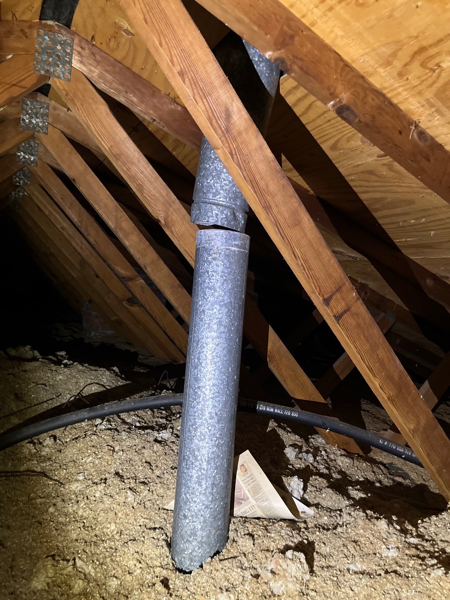 Furnace Exhaust, Water Heater Exhaust, and Roof Repair from fallen tree by Premier Chimney and Roofing