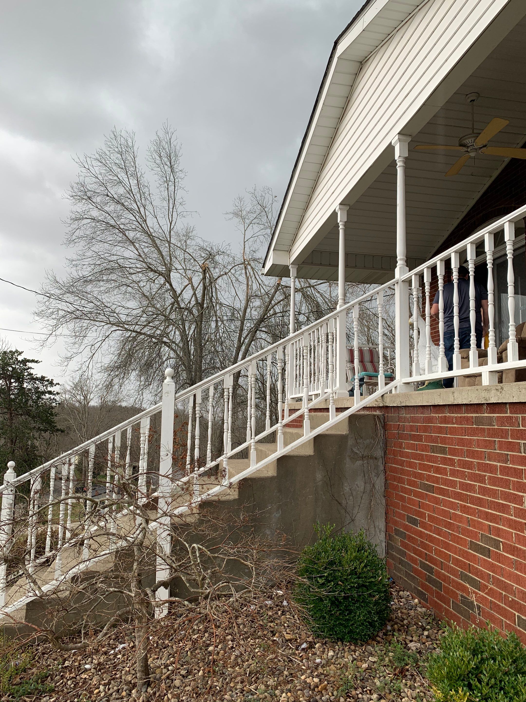 Porch Update using Westbury Aluminum Railing by Secure Construction Company Inc