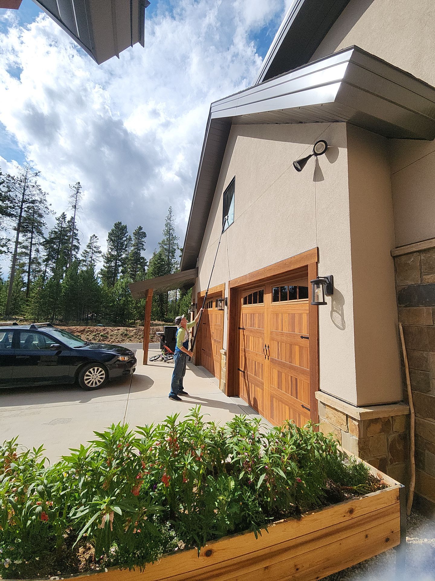 Window Washing using Ninja Scrubbers by Wheatley Creek Services