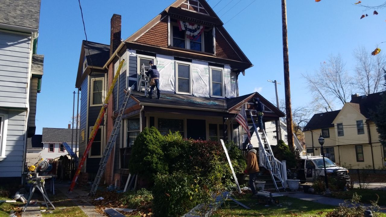 Fire damaged home in Tremont by Absolute Roofing and Construction
