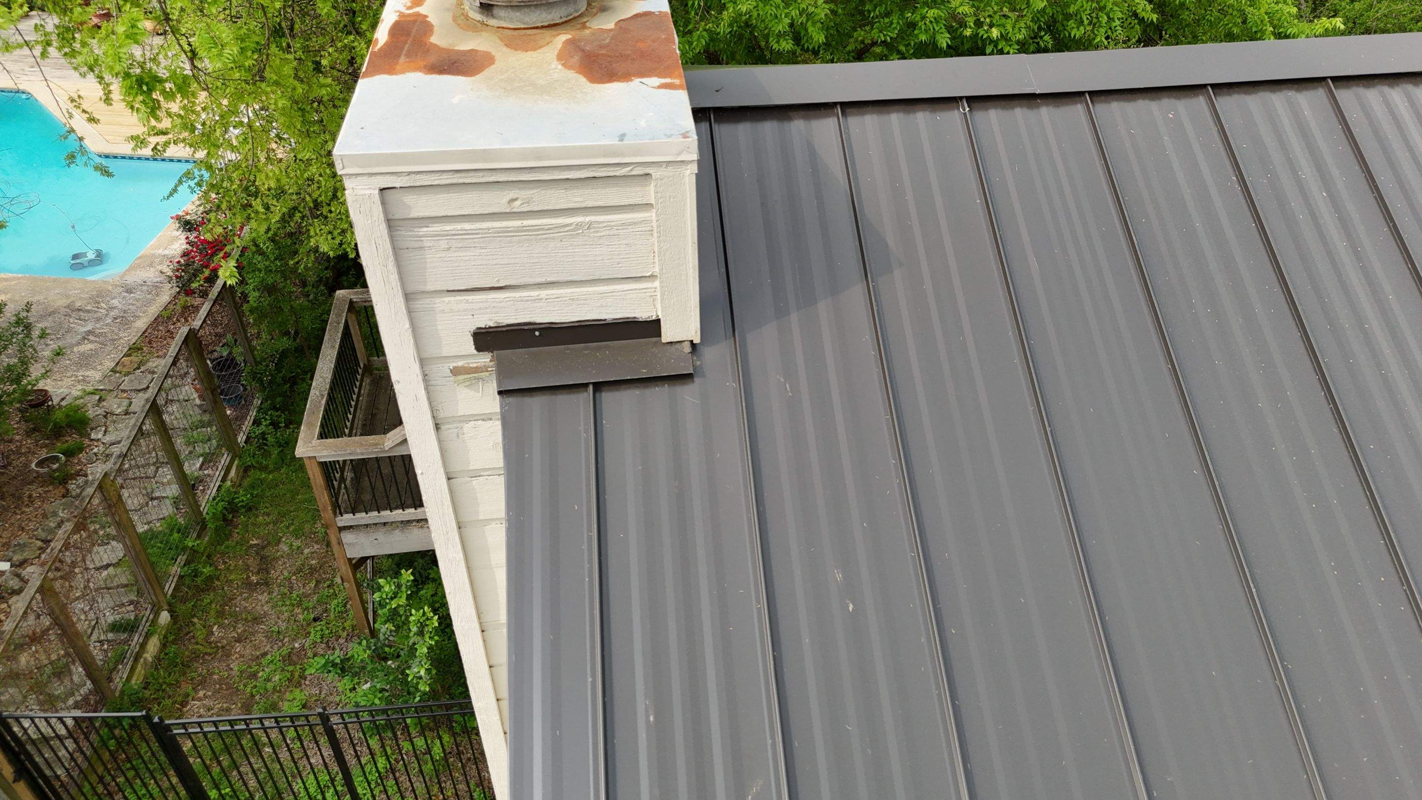 Dark Bronze - L&A Standing Seam with Striations by RoofsOnly.com