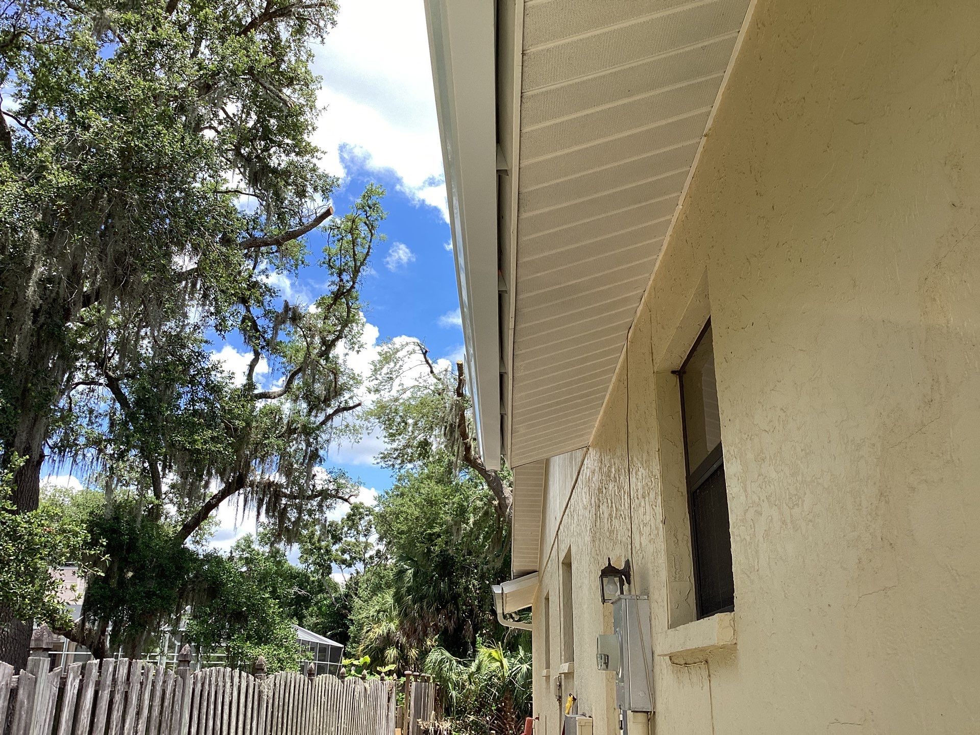 New Soffit and Fascia and White Gutters  by Gutter Professors