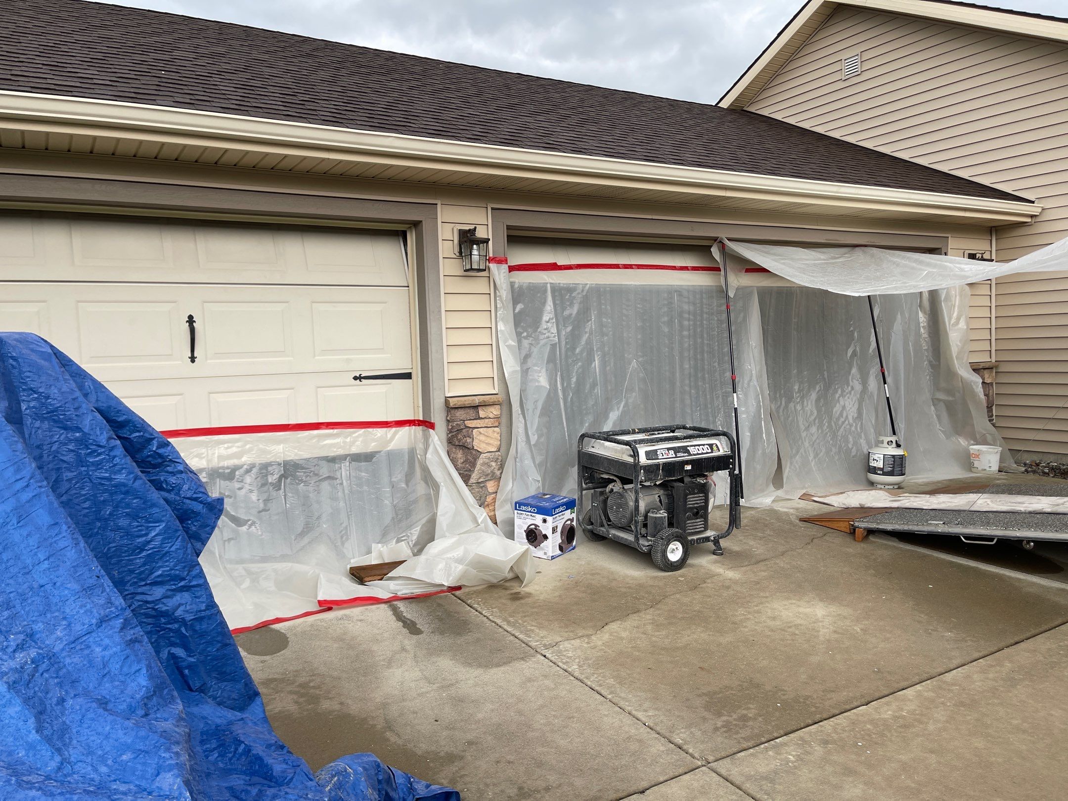 Garage Transformation using Pebble Beach and Front Porch using Greystone by Croc Coatings, LLC