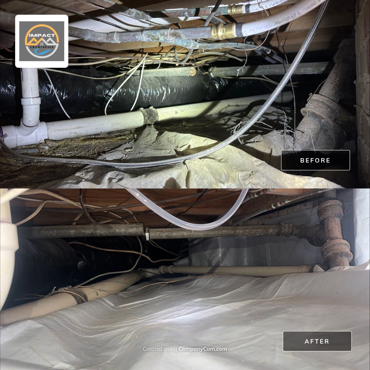 Sealed Crawlspace using Aprilaire E-70 Dehumidifier by Impact Crawlspace