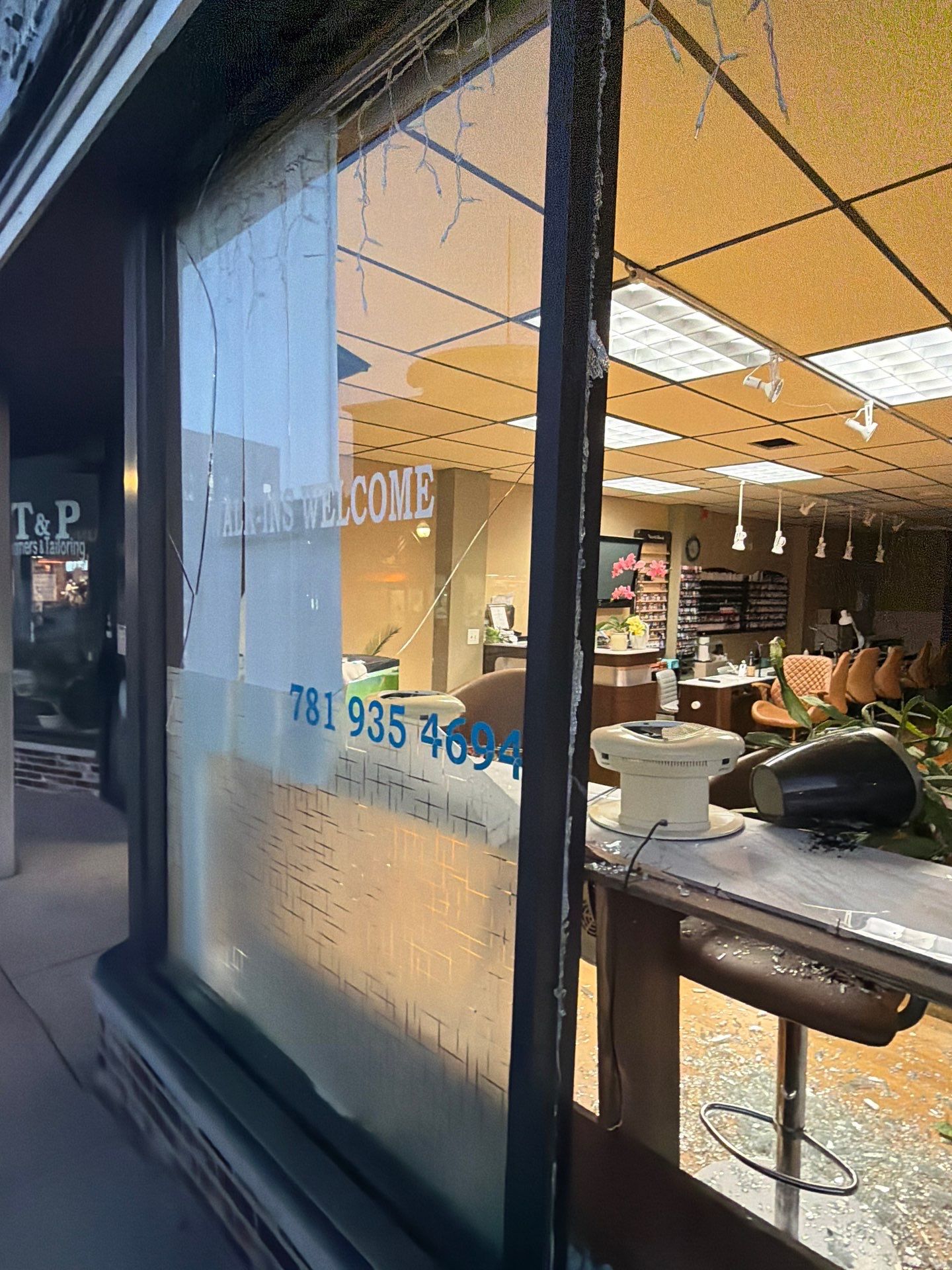 Woburn Storefront Board Up and Debris Cleanup After Vehicle Impact by Boston Board Up