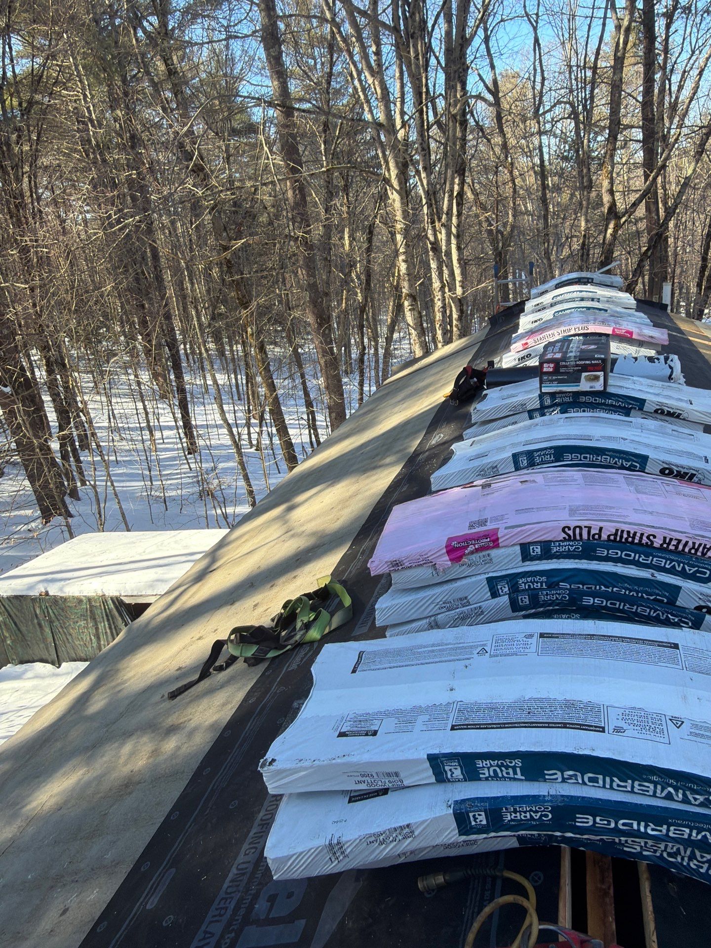 Strafford New Hampshire - IKO Roof Install by Tall pine roofing
