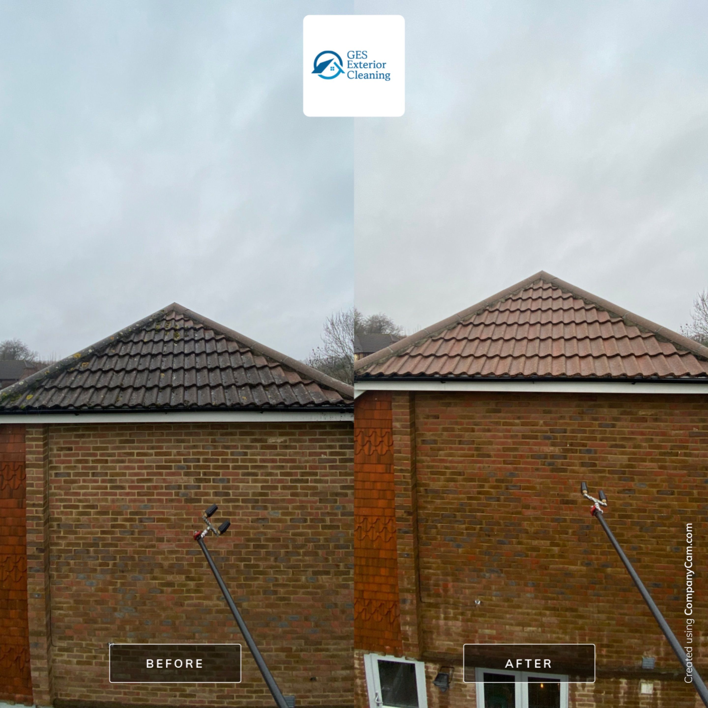 Roof and Patio Cleaning using Honda 15lpm Low Pressure Washing Machine by Ges Exterior Cleaning ltd