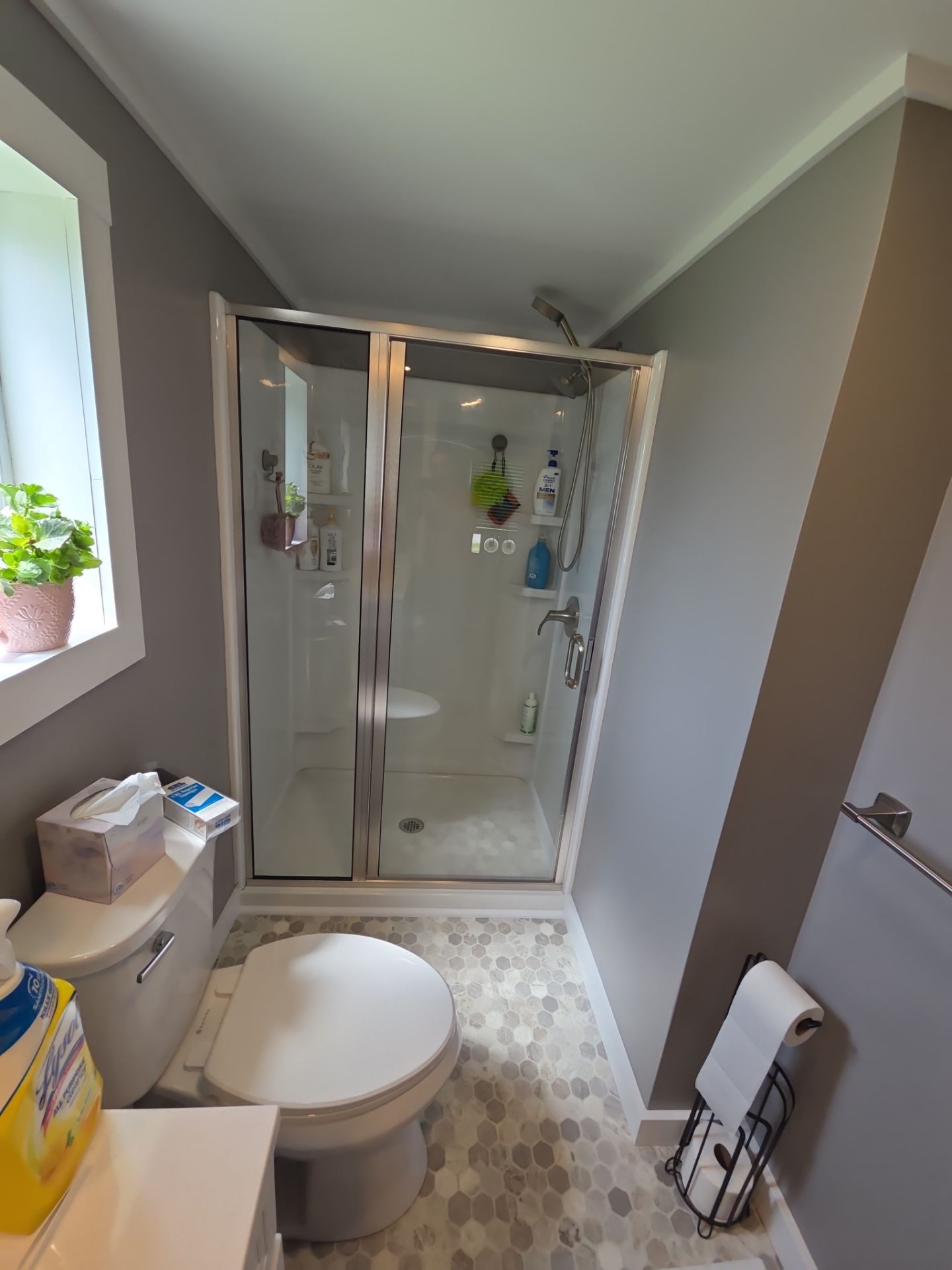 Bathroom Remodel using Alumax Shower by Cheshire Glass Company