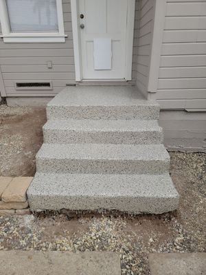 Back porch and steps