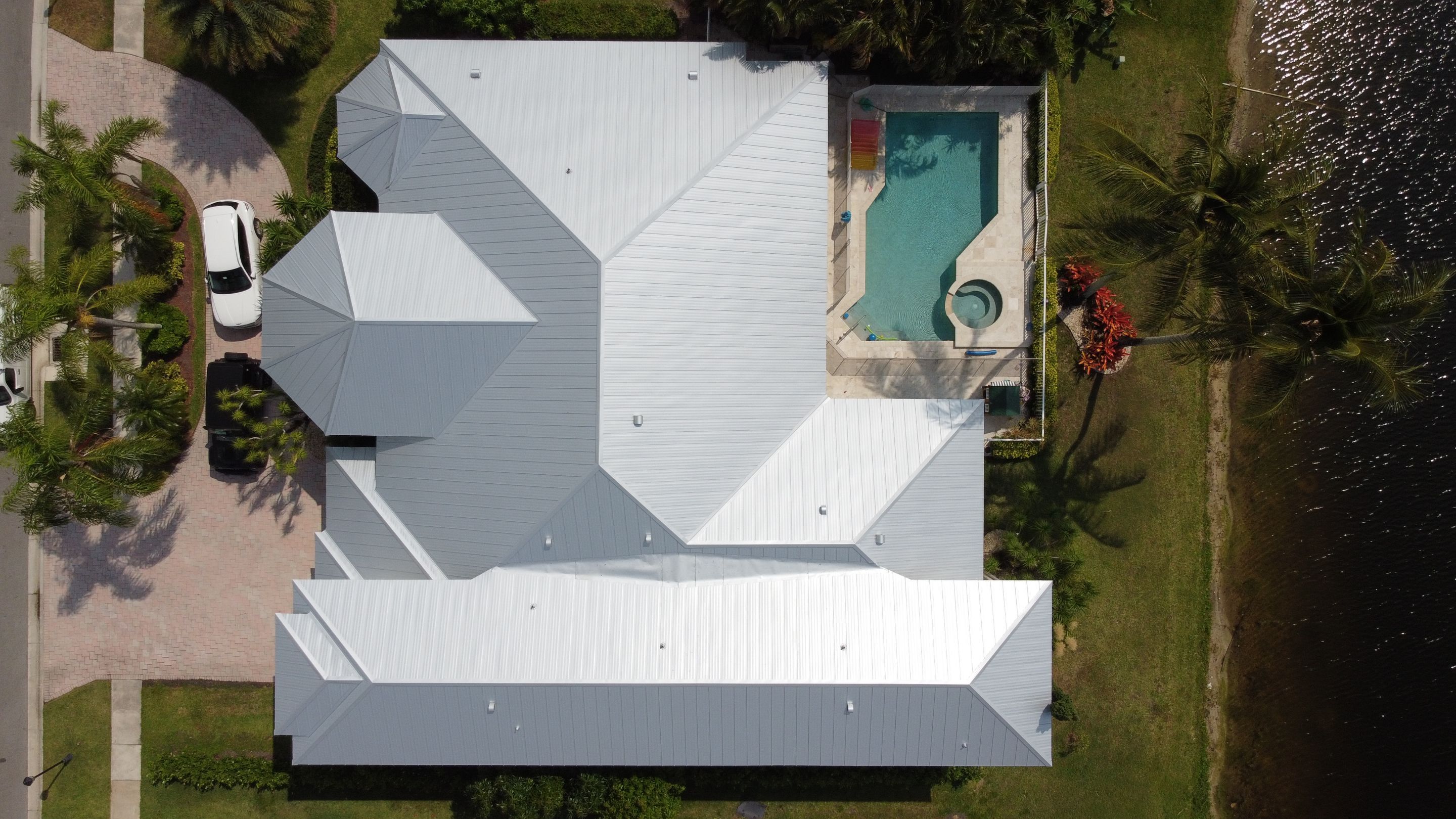 Residential Roofing Installation using 1" Nail strip metal roof by BLUES BROTHERS ROOFING