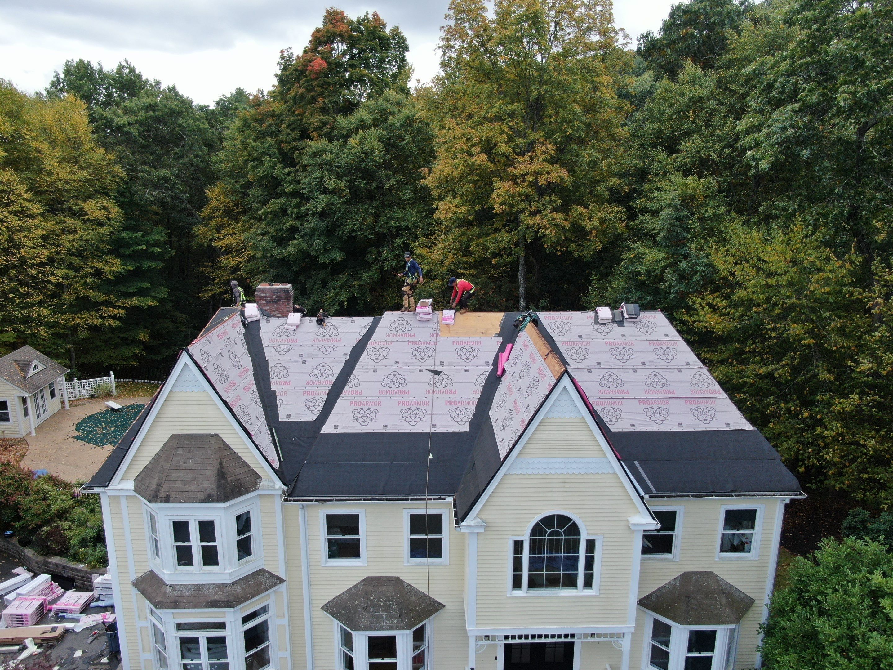 New Roof, Skylights, and Metal Accent Roof Installation in Groton by Mighty Dog Roofing of Greater Middlesex County