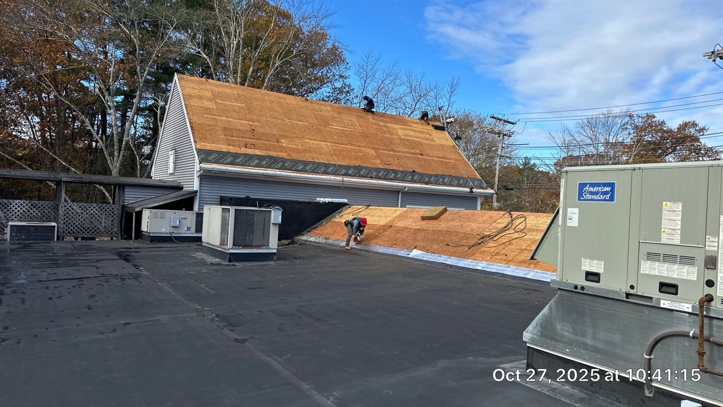 Acton EPDM Roof Edge Reconstruction with Tapered Insulation System by Mighty Dog Roofing of Greater Middlesex County