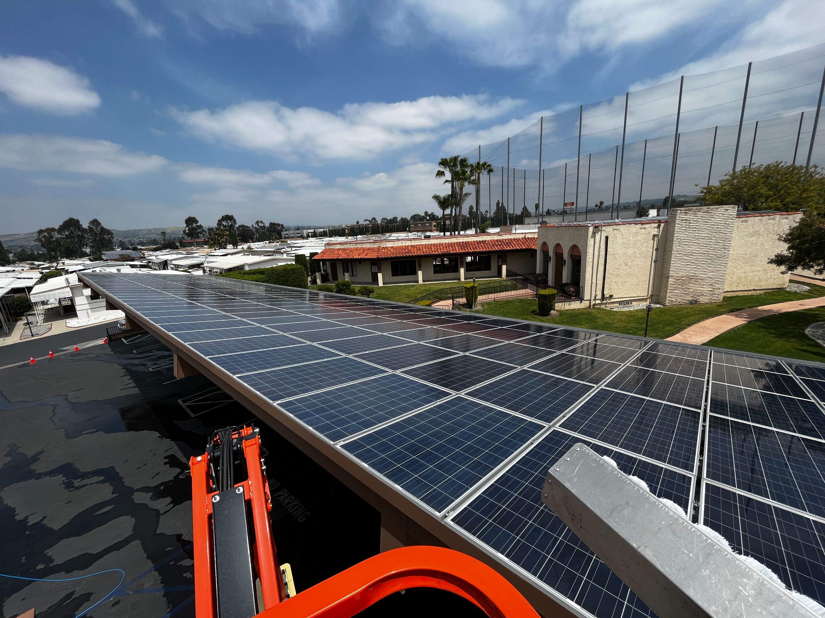 Carport Solar Panel Cleaning in Rowland Heights by Palm Coast Solar Cleaning