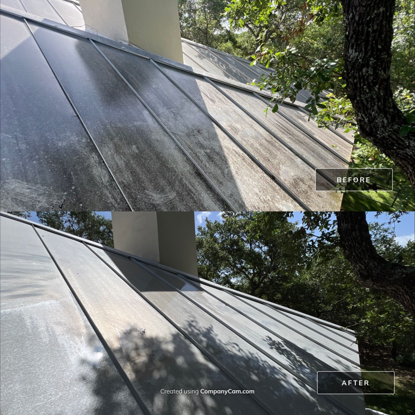 Metal Roof Wash Project in Boerne by Bright Choice