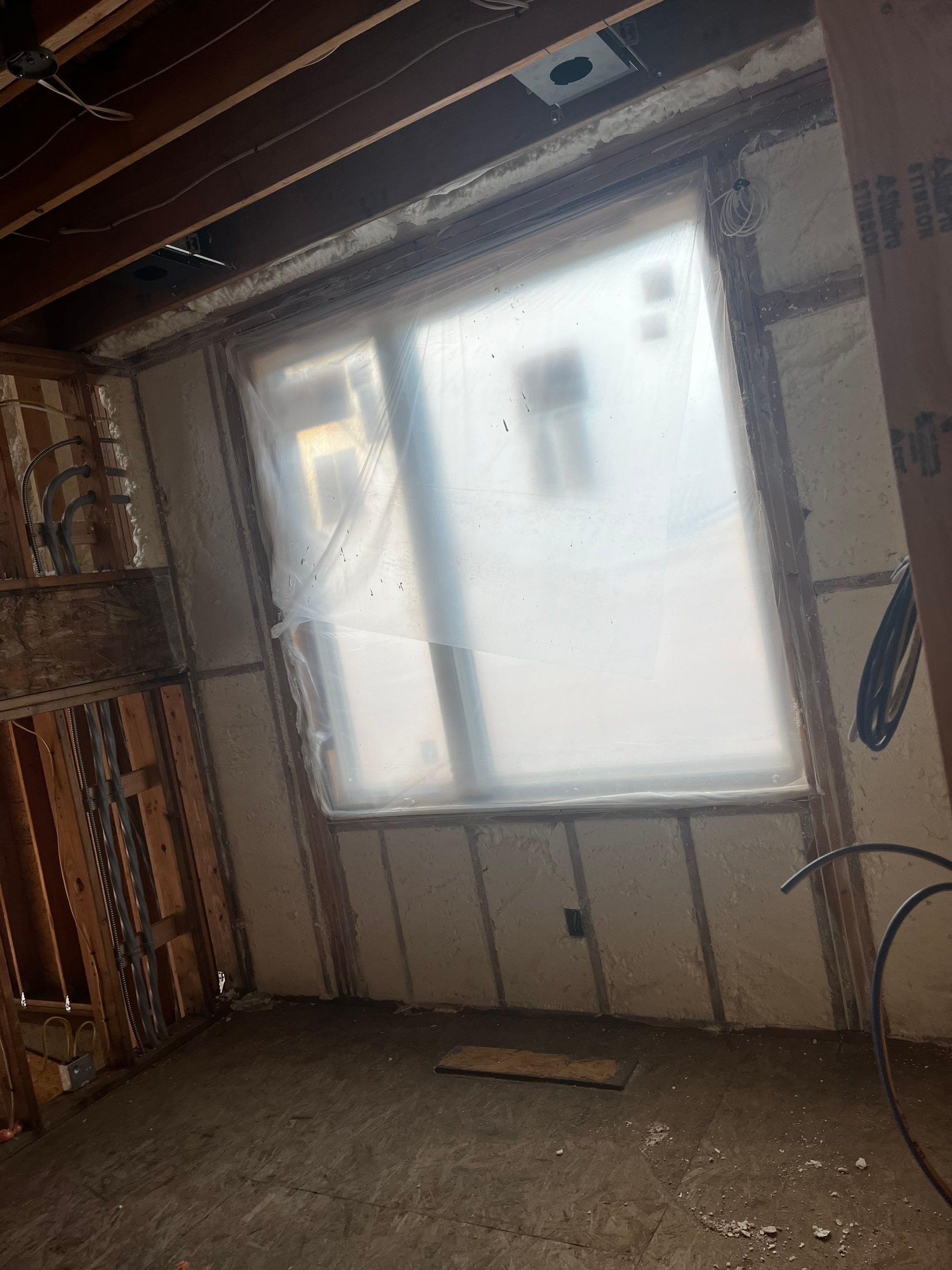 New Home Construction using open cell spray foam by NYS Foam & Energy