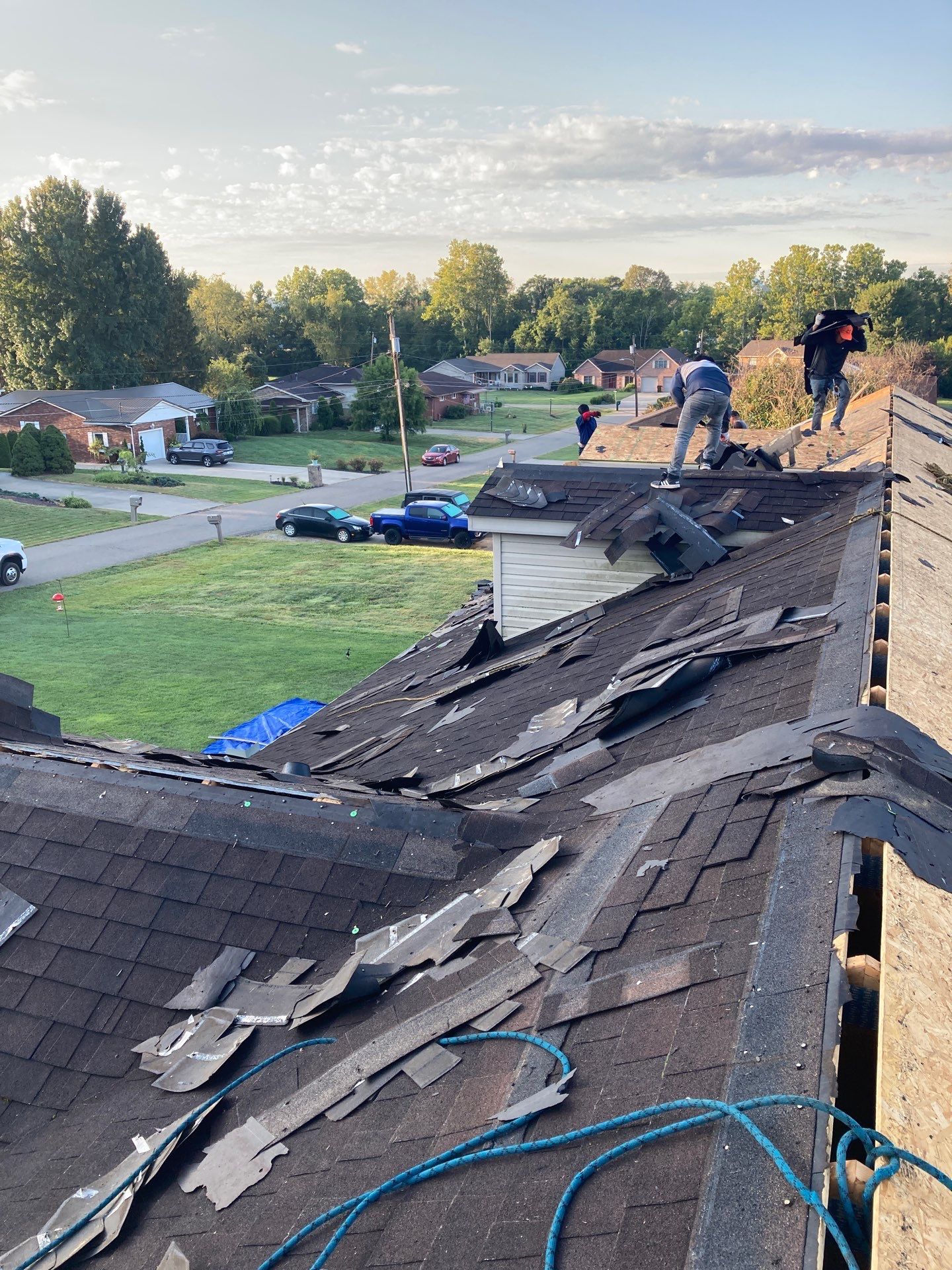 Residential Roofing Installation using GAF TImberline HDZ Hickory by Rainstoppers Roofing