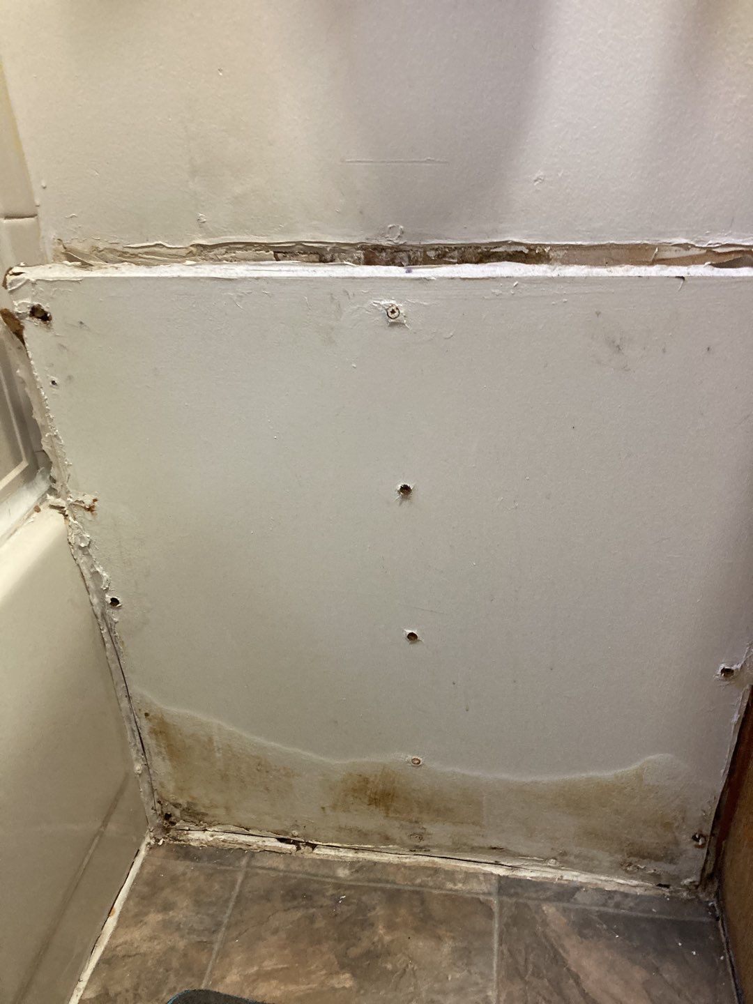 Water Damage in Bathroom by Accountable Home Services