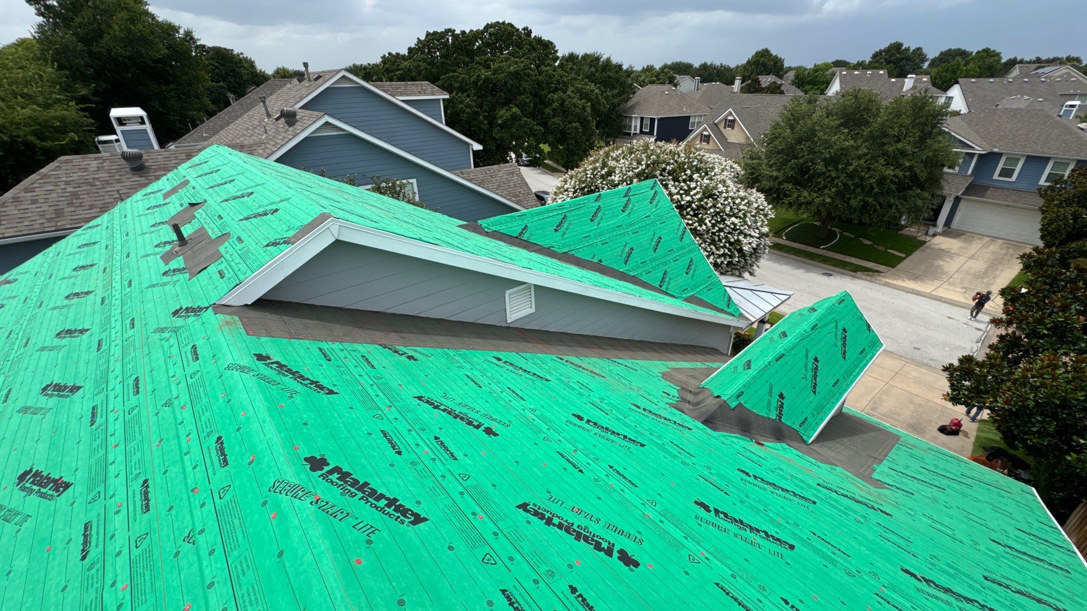 Residential Roofing Installation using Malarkey Secure Choice Roof System by Harvey Roofing & Construction