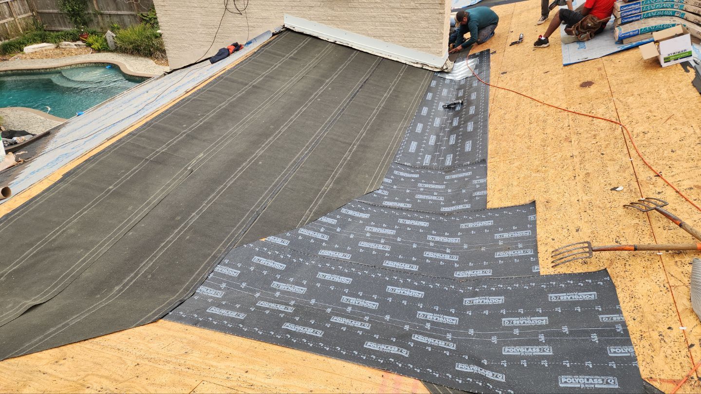 Residential Roofing Installation using Certainteed Landmark Moire Black by Galvan Roofing and Construction